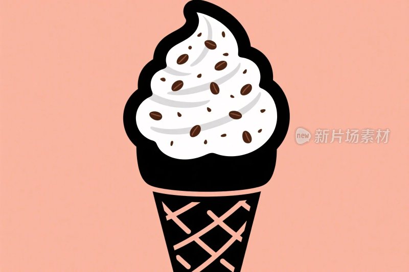 冰淇淋甜筒插画