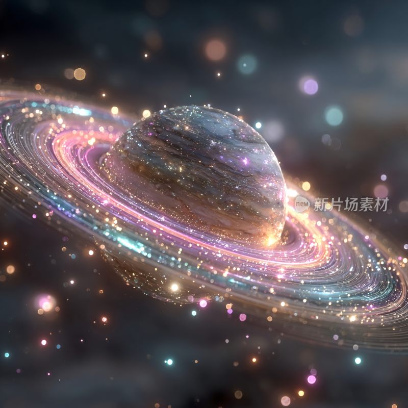 梦幻绚丽的宇宙行星景象