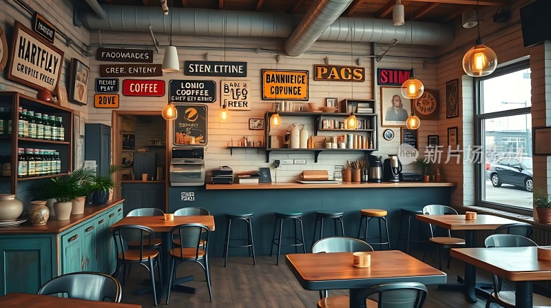 复古咖啡店温馨一角