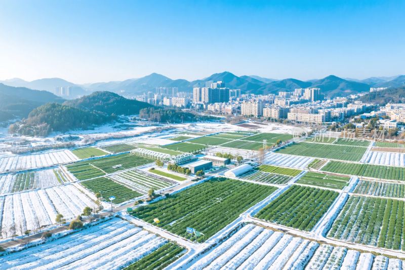 城郊田园城市风光