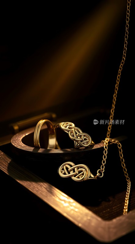 金饰闪耀精美戒指与项链展现独特魅力