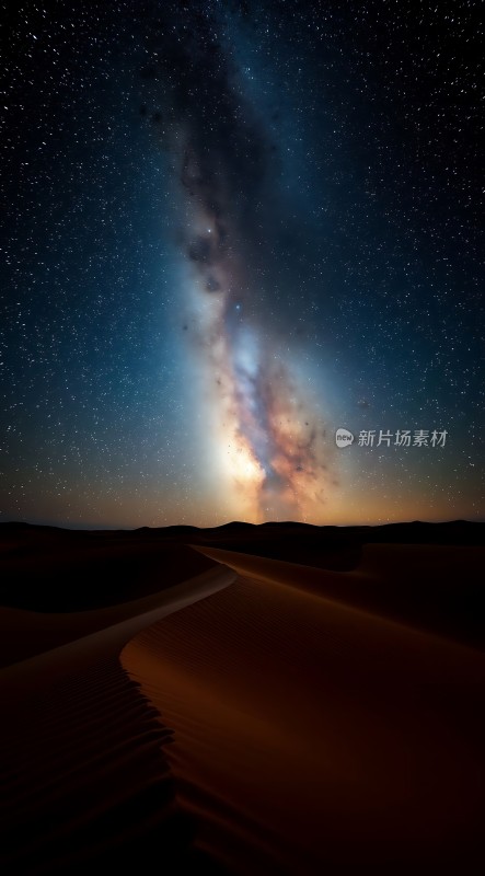 星空下的金色沙漠