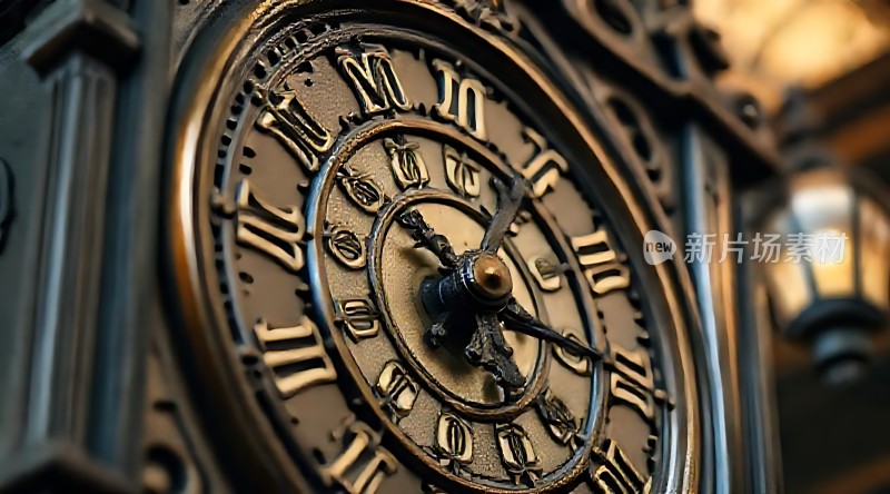 古铜色时钟表盘