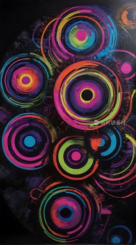 多彩漩涡艺术
