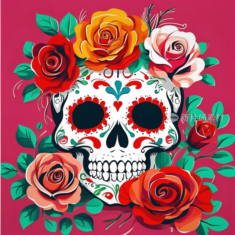 墨西哥骷髅节贺卡