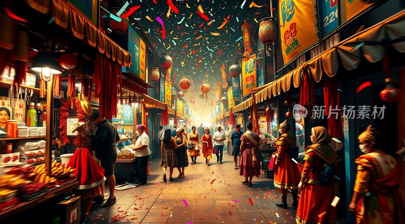 繁华夜市热闹非凡