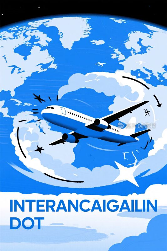 环球航空插画