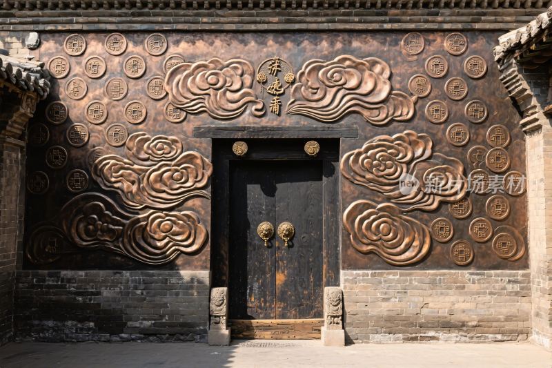 古建筑门窗浮雕背景