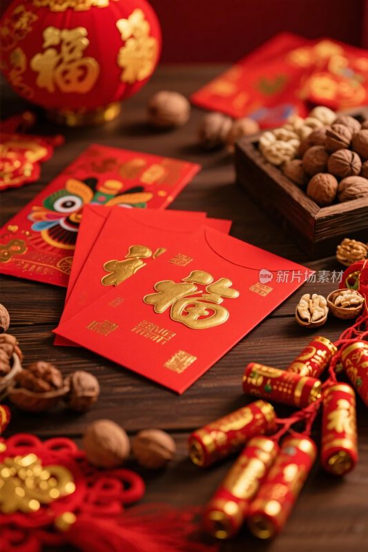 春节年俗喜庆场景