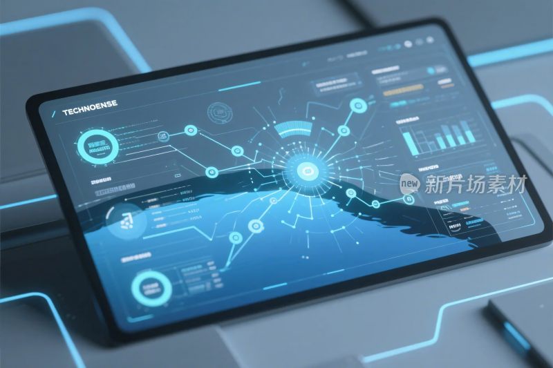 科技界面平板插画