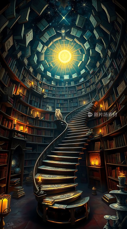 书海中的神秘阶梯