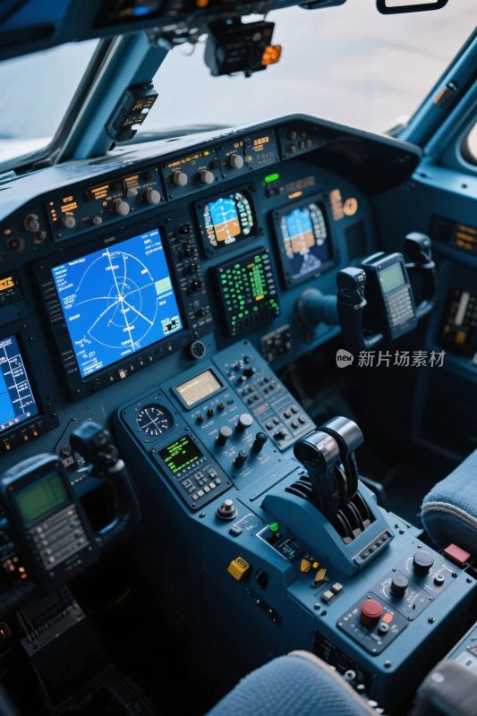 飞机驾驶舱内部景象