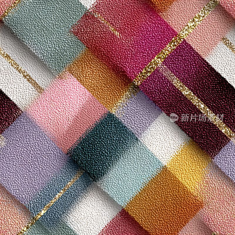 多彩皮革纹理拼接图案