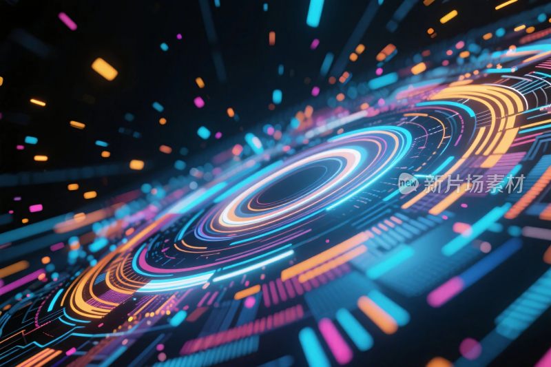 科技感环形光效艺术图