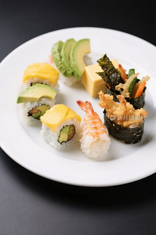 寿司美食摆盘展示