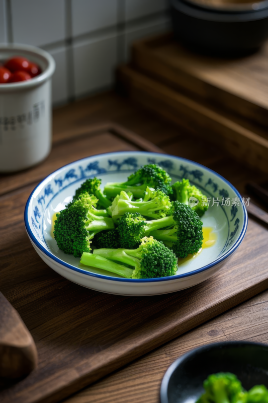 炒西蓝花中国传统经典美食中式家常美味食物