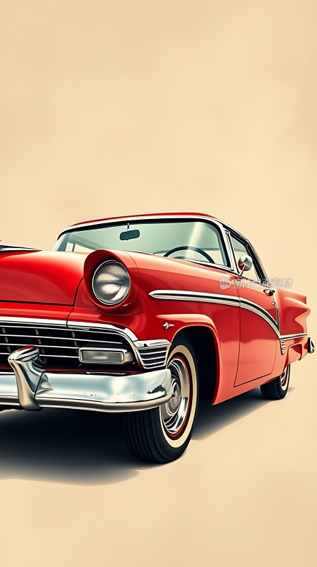 经典红车复古魅力