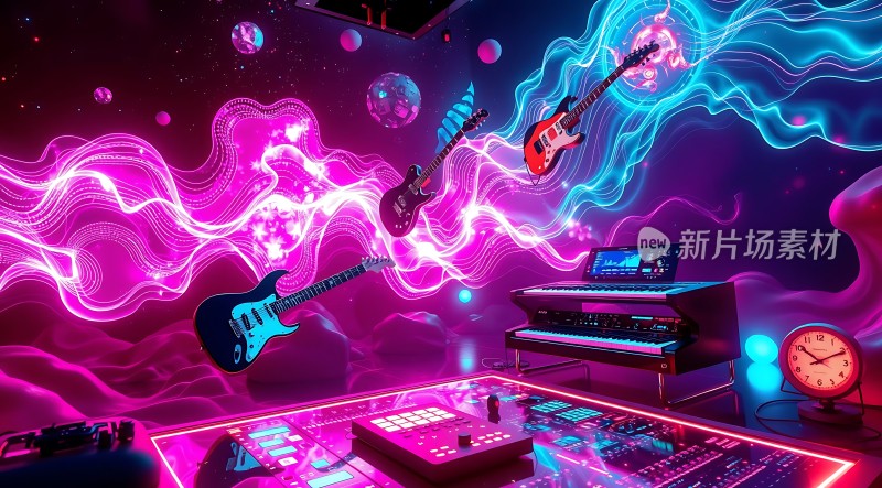 新片场素材炫彩音乐世界