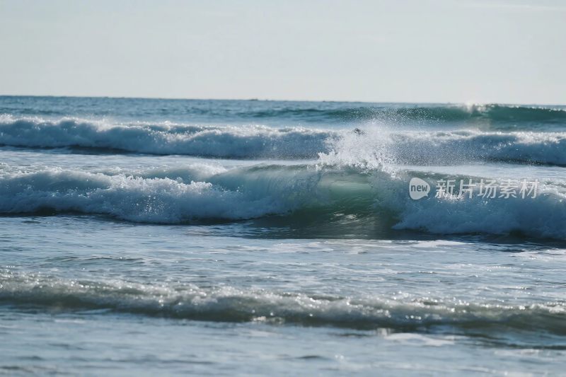 海浪汹涌海景