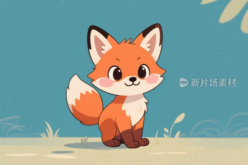 可爱卡通狐狸插画