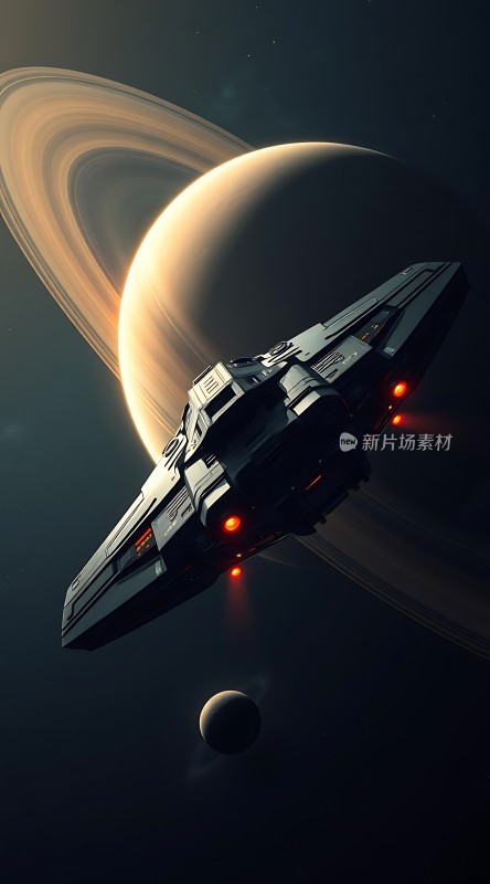 星际探险飞船与神秘星球