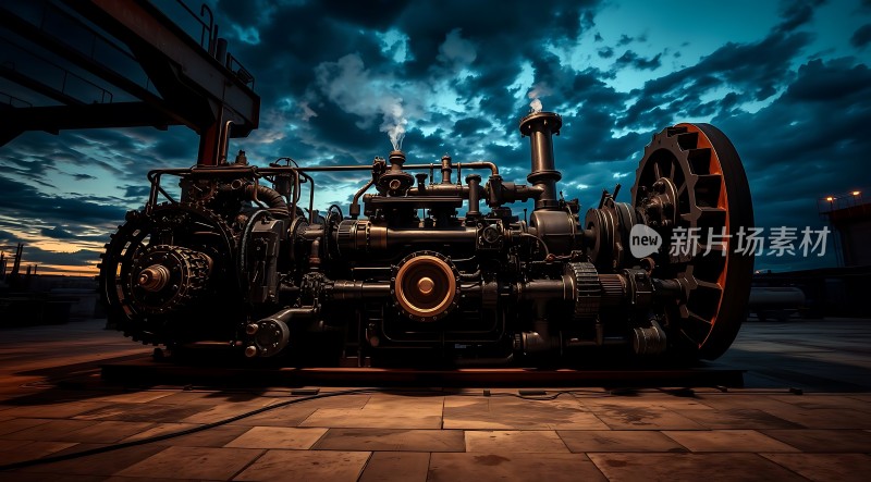 蒸汽机黄昏下的工业之美