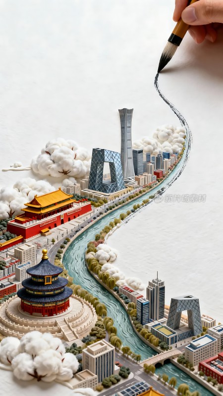 画笔下的城市风光