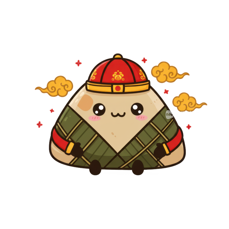 可爱的端午节卡通粽子免扣元素