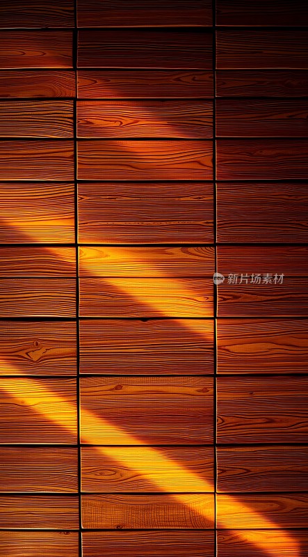 阳光下的木纹之美