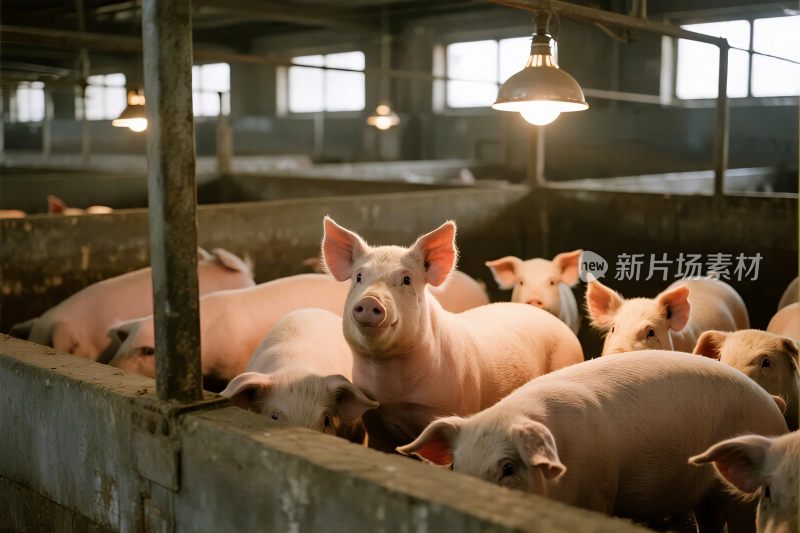 猪养殖场内部场景