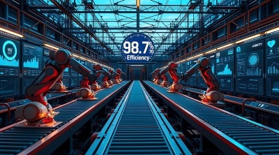 高效智能工厂机器人生产线