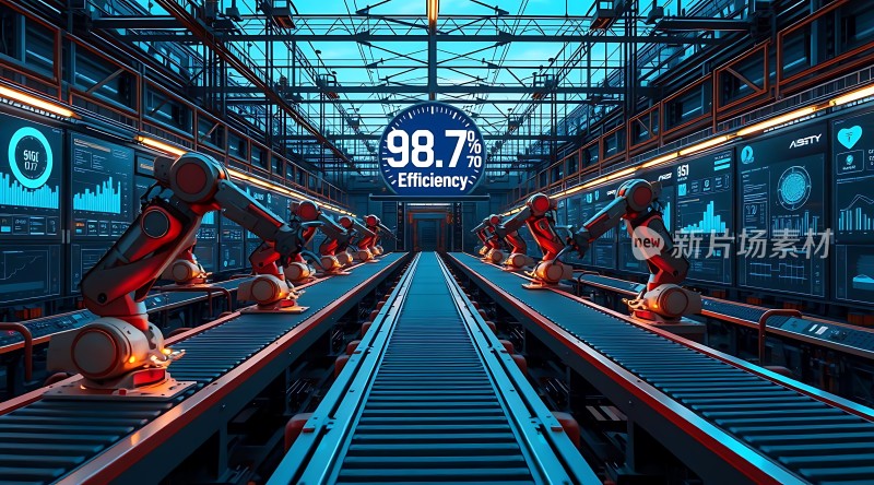 高效智能工厂机器人生产线