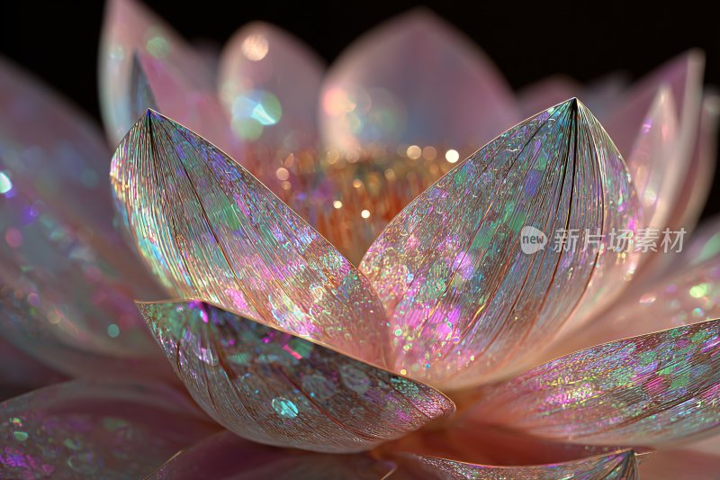 梦幻炫彩莲花特写