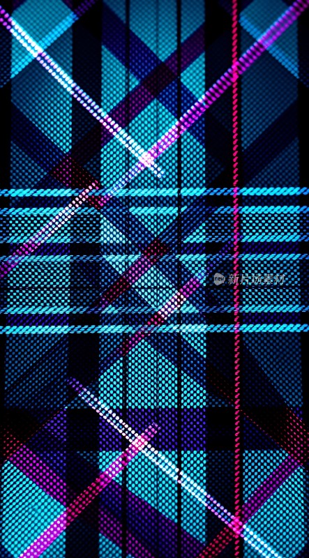 霓虹蓝紫交织的几何世界