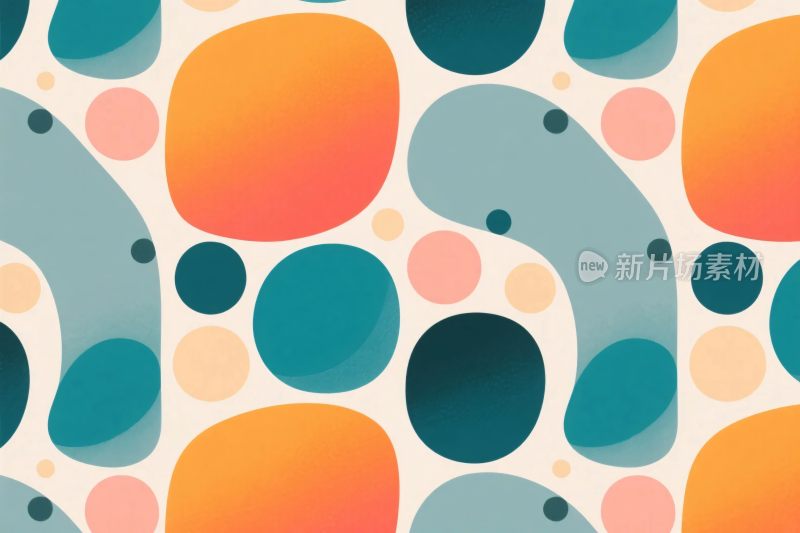 多彩几何图案插画