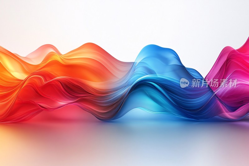 彩色流动波浪背景图