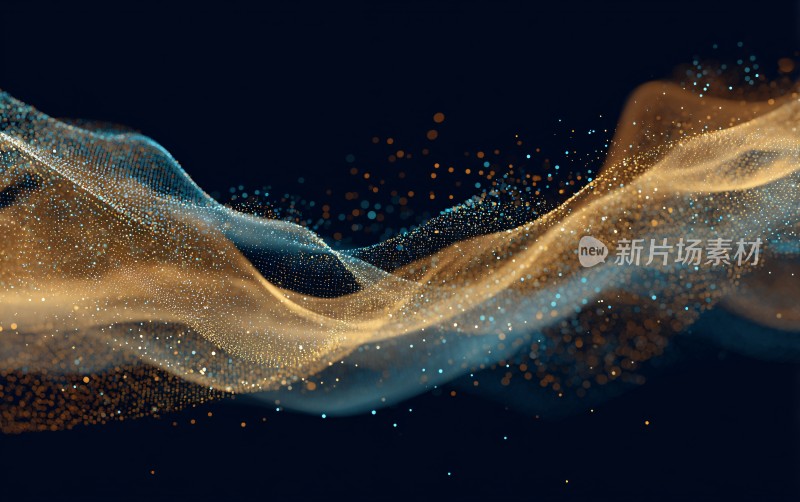 动感粒子流体插画