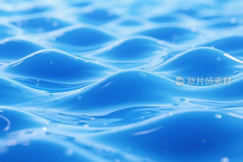 蓝色水波纹理插画