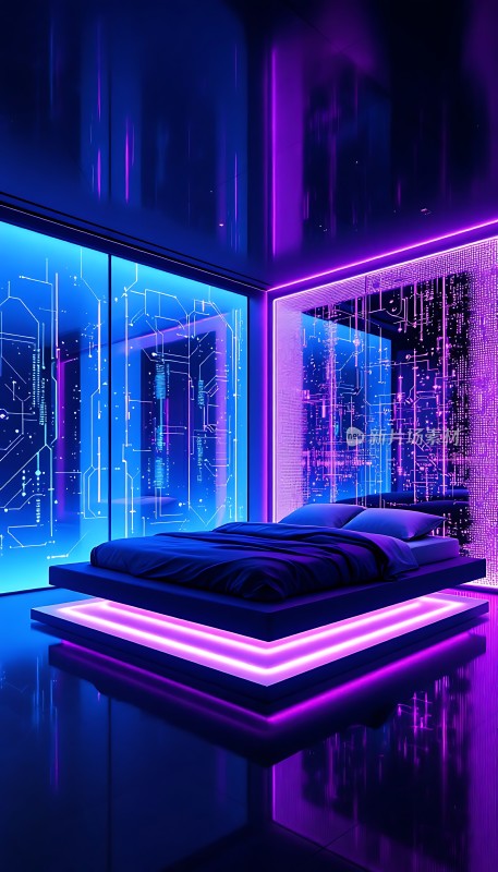 科技感卧室未来主义风格