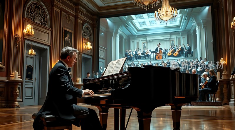 钢琴大师现场演奏观众沉浸于音乐之中