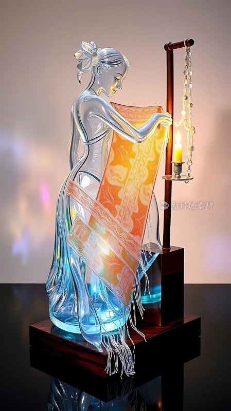玻璃舞者与烛光