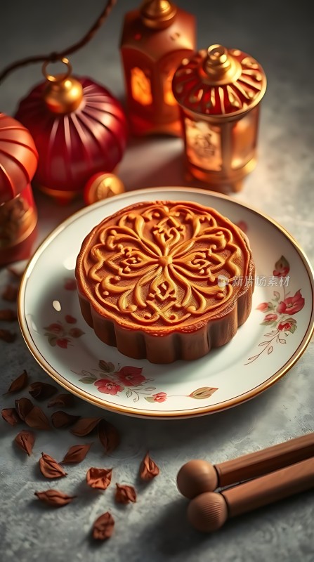 月饼佳节花好月圆