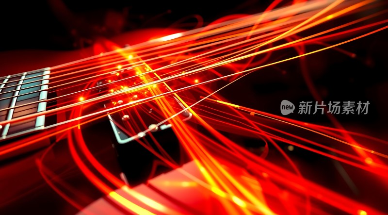 红色吉他弦乐