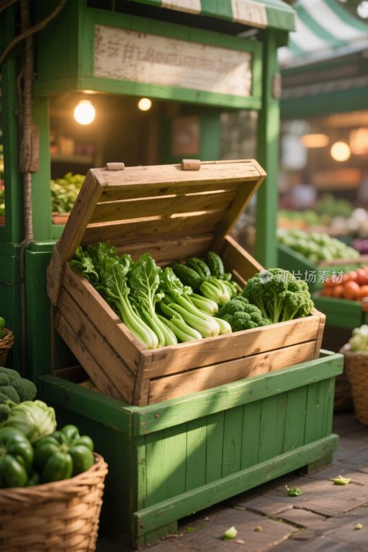 市场蔬菜售卖摊位