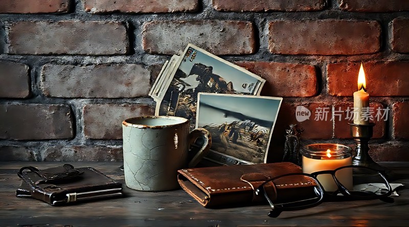 砖墙前的温馨角落旧物与回忆交织