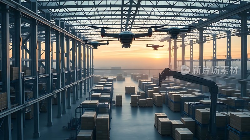 智能物流仓库无人机与机器人协同作业