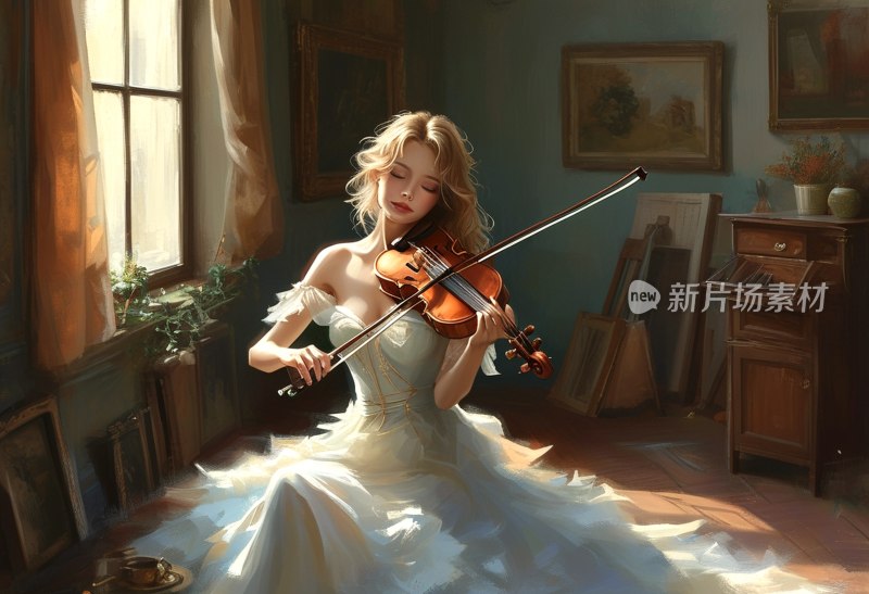 梦幻女子小提琴演奏