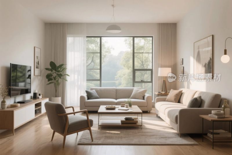 现代客厅室内场景