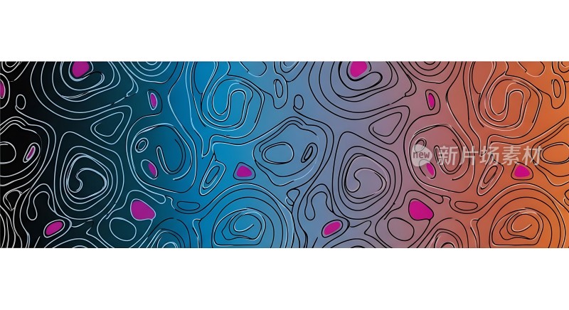色彩斑斓的抽象线条艺术