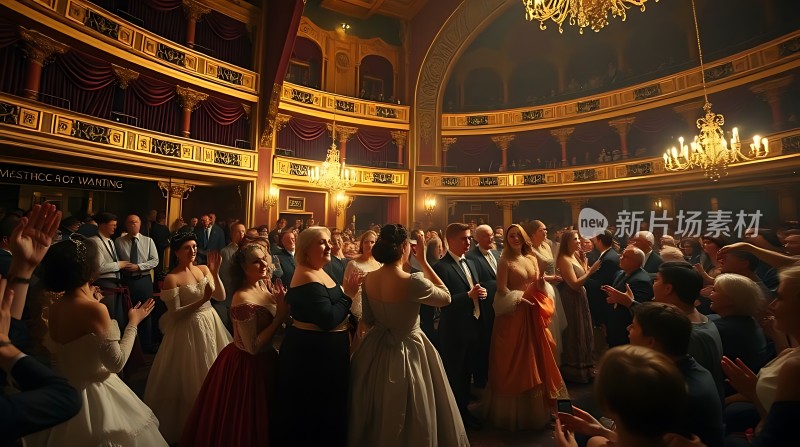 华丽舞会上的优雅宾客